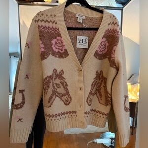 Haute Hippie Viral Horse Cardigan Size L